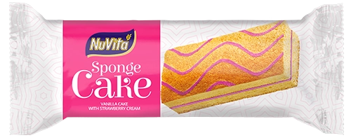 NuVita Sponge Vanilla cake Strawberry